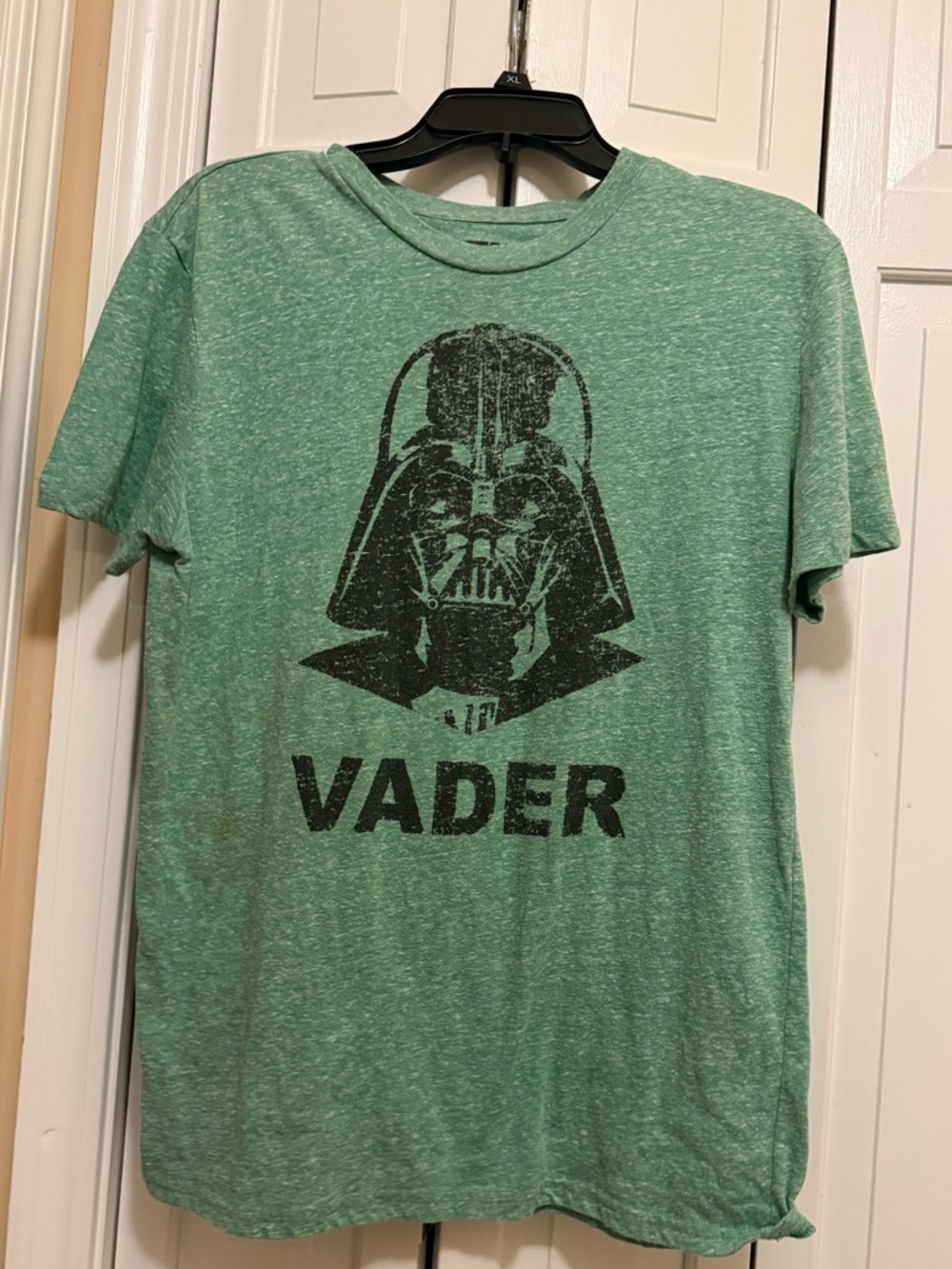 Star Wars Vader Graphic Tee Heather Green and Black medium